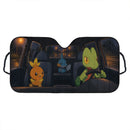 Tepig x Mudkip x Treecko Pokemon Car Auto Sunshades