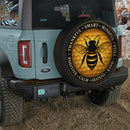 Grateful Calm Positive Bee Car Spare Tire Cover