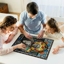 The Mandalorian With Baby Yoda Stained Glass Jigsaw Puzzle