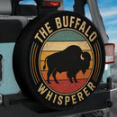 The Buffalo Whisperer Bison Car Spare Tire Cover With Camera Hole