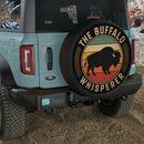 The Buffalo Whisperer Bison Car Spare Tire Cover With Camera Hole