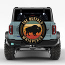 The Buffalo Whisperer Bison Car Spare Tire Cover With Camera Hole