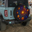 The Galaxy Solar System Planets Stained Glass Jeep Car Spare Tire Cover