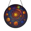 The Galaxy Solar System Planets Stained Glass Suncatcher