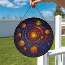 The Galaxy Solar System Planets Stained Glass Suncatcher
