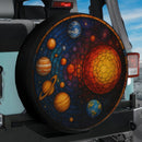 The Galaxy Solar System Stained Glass Jeep Car Spare Tire Cover