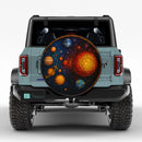 The Galaxy Solar System Stained Glass Jeep Car Spare Tire Cover
