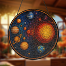 The Galaxy Solar System Stained Glass Suncatcher
