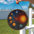 The Galaxy Solar System Stained Glass Suncatcher