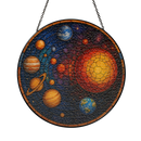 The Galaxy Solar System Stained Glass Suncatcher