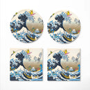 The Great Wave Pokemon Ceramic Decor Coaster - Gift Idea