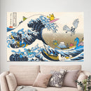 The Great Wave Pokemon Japan - Living Room - Canvas Wall Art - Print - Wall Decor