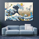 The Great Wave Pokemon Japan - Living Room - Canvas Wall Art - Print - Wall Decor