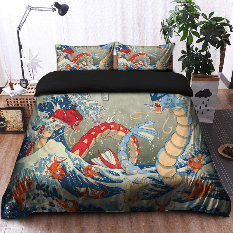 The Great Wave Pokemon Bedding Set Duvet Cover And 2 Pillowcases Nearkii