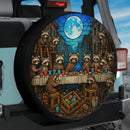 The Last Supper Of Raccoons Stained Glass Jeep Car Spare Tire Cover