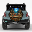 The Last Supper Of Raccoons Stained Glass Jeep Car Spare Tire Cover
