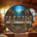 The Last Supper Raccoons Stained Glass Suncatcher