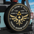 The Legend Of Zelda Power Courage Car Spare Tire Cover With Camera Hole