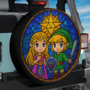 The Legend of Zelda Link Stained Glass Jeep Car Spare Tire Cover