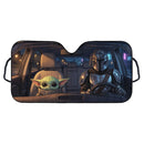 Yoda Mandalorian Driving Car Auto Sun Shade