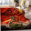 The Shadow Of The Red Gundam Rectangular Area Rug