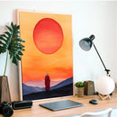 The Silent Monk in the Sun Watercolor Poster - Living Room - Canvas Wall Art - Print - Wall Decor