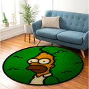 The Simpsons Hide Glass Round Rug