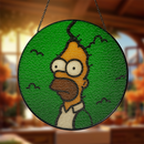 The Simpson Hide Stained Glass Suncatcher