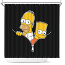 The Simpson Family Zipper Shower Curtain