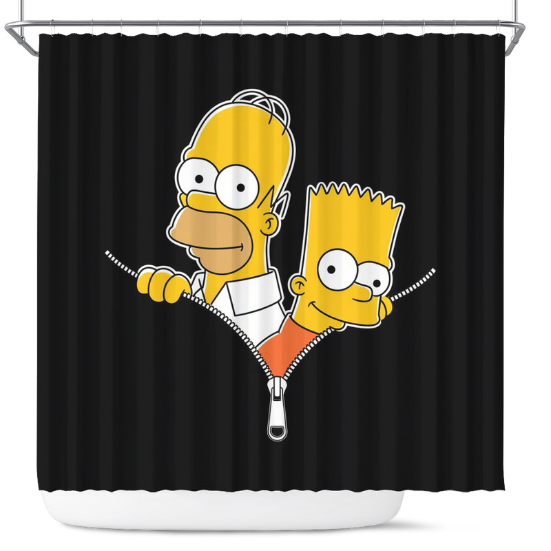 The Simpson Family Zipper Shower Curtain