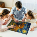 Starry Night Highland Cow Jigsaw Puzzle