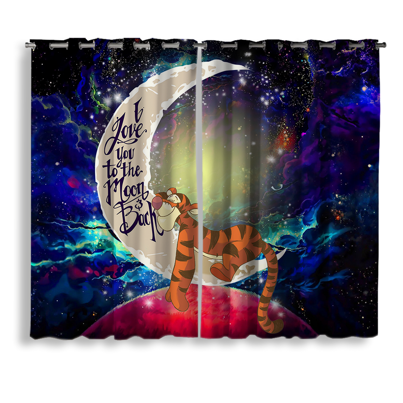 Tigger Winnie The Pooh Love You To The Moon Galaxy Window Curtain