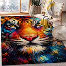 Tiger Digital Painting Rectangular Area Rug