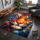 Tiger Digital Painting Rectangular Area Rug