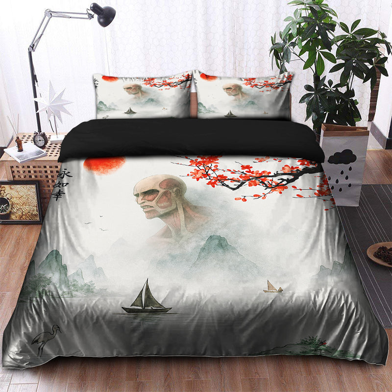Attack On Titan Japan Landscape Bedding Set