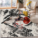 Toji Fushiguro Jujutsu Kaisen Japan Ink Style Rectangular Area Rug