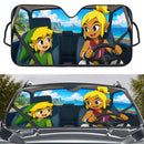 Toon Link x Tetra The Legend of Zelda The Wind Wake Car Auto Sunshades