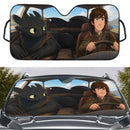 Toothless x Hiccup Horrendous Haddock III How to Train Your Dragon Car Auto Sunshades