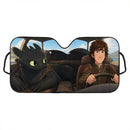 Toothless x Hiccup Horrendous Haddock III How to Train Your Dragon Car Auto Sunshades
