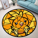 Torchic Pokemon Stained Glass Round Rug