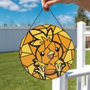 Torchic Pokemon Stained Glass Suncatcher