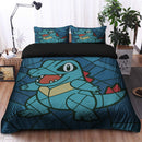 Totodile Stained Glass Bedding Set