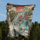 Totodile Croconaw Feraligatr Pokemon Japan Style Woven Throw Blanket