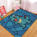 Totodile Pokemon Stained Glass Rectangular Area Rug