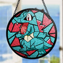 Totodile Pokemon Stained Glass Suncatcher