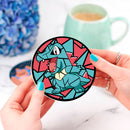 Totodile Pokemon Stained Glass Decor Coaster - Gift Idea