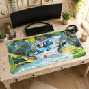 Totodile Watercolor Art Cute Desk Mat