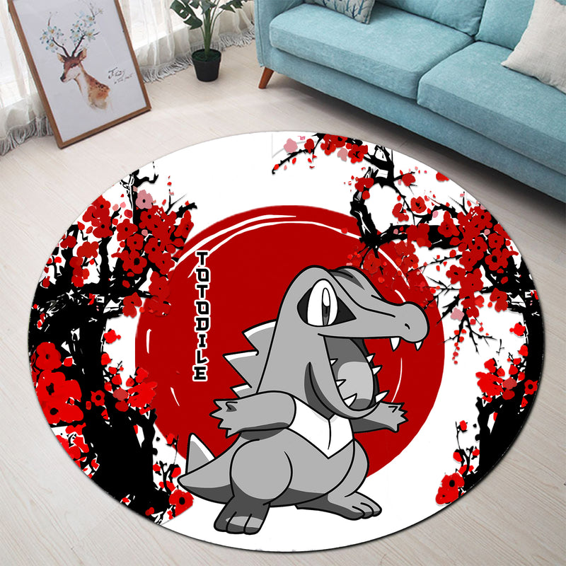 Totodile Pokemon Japan Style Round Rug