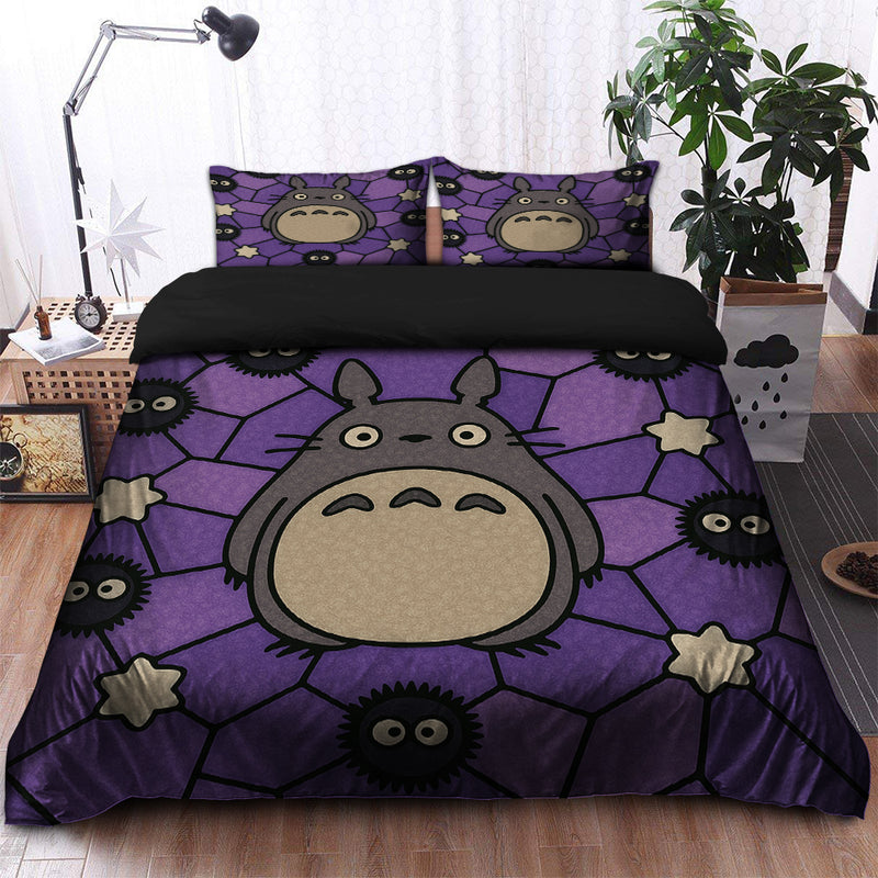 Totoro Ghibli Stained Glass Style Bedding Set