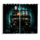Totoro No Face Ghibli Ride Jeep Halloween Funny Anime Window Curtain